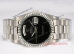 Rolex President Black Onyx Dial Stainless Steel Replica Day Date Watch 36mm
